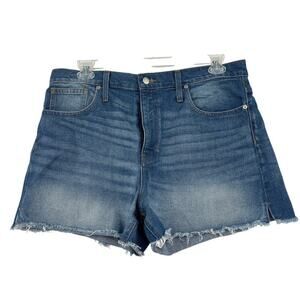 Madewell The Perfect Jean Shorts Womens Size 32 100% Cotton Cutoff Frayed Hem